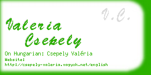 valeria csepely business card